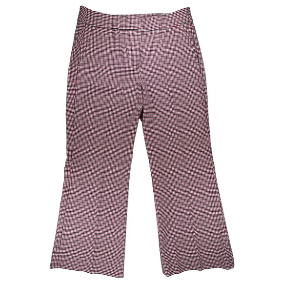J.Crew Womens Hayden Kickout Cropped Pants Sz 10 Plaid Red Black White NWT RARE